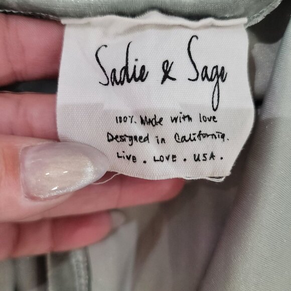 Sadie & Sage Silver blue Crushed Velvet Bodycon backles ini dress sexy Medium - Picture 4 of 9